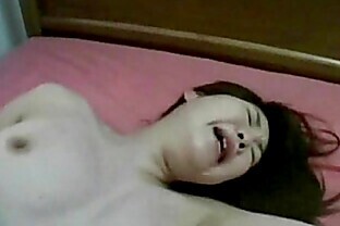 Naked Asian Teen Girl Laying on Bed