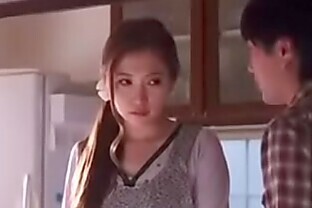 Asian Stepmom Cheating with Stepson in Bathroom