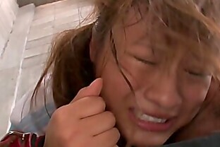 Collared and Bound Asian Receives Fierce Doggy Style Fucking